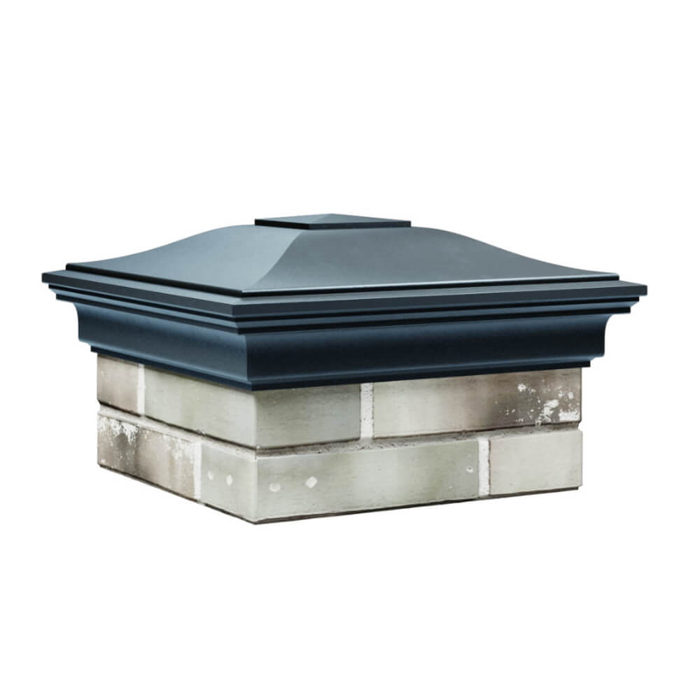 Колпак Zking Монблан Серый на столб 1.5х1.5 еврокирпича 0.7НФ (355х355мм) в Казани фото