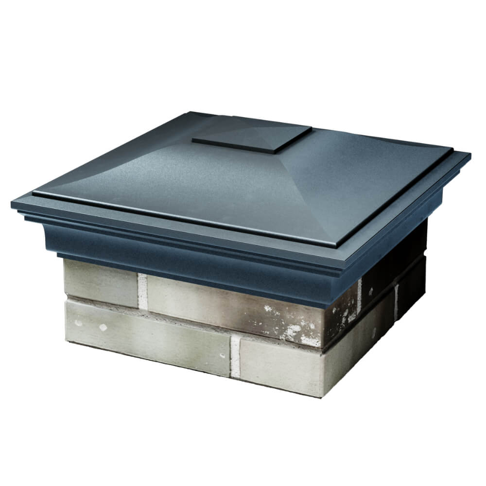 Колпак Zking Монблан Серый на столб 1.5х1.5 кирпича (385х385мм) в Казани фото