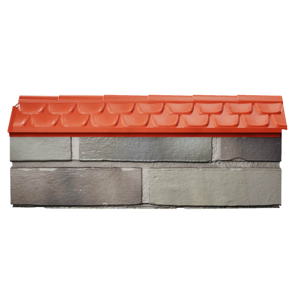 Парапет Zking Эльбрус Красный с посадкой на 0.5 кирпича (130мм) в Казани фото