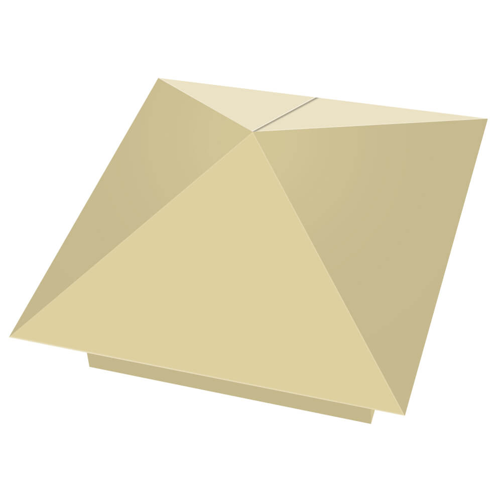 Колпак металлический 400х400мм RAL1014 Бежевый заборный Казань фото