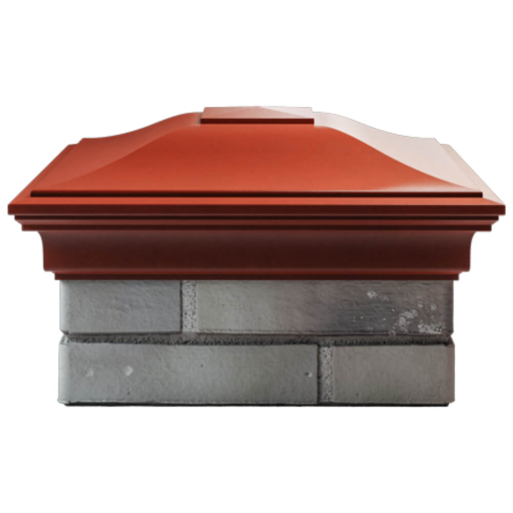 Колпак Zking Монблан Красный на столб 1.5х1.5 кирпича (385х385мм) Казань фото