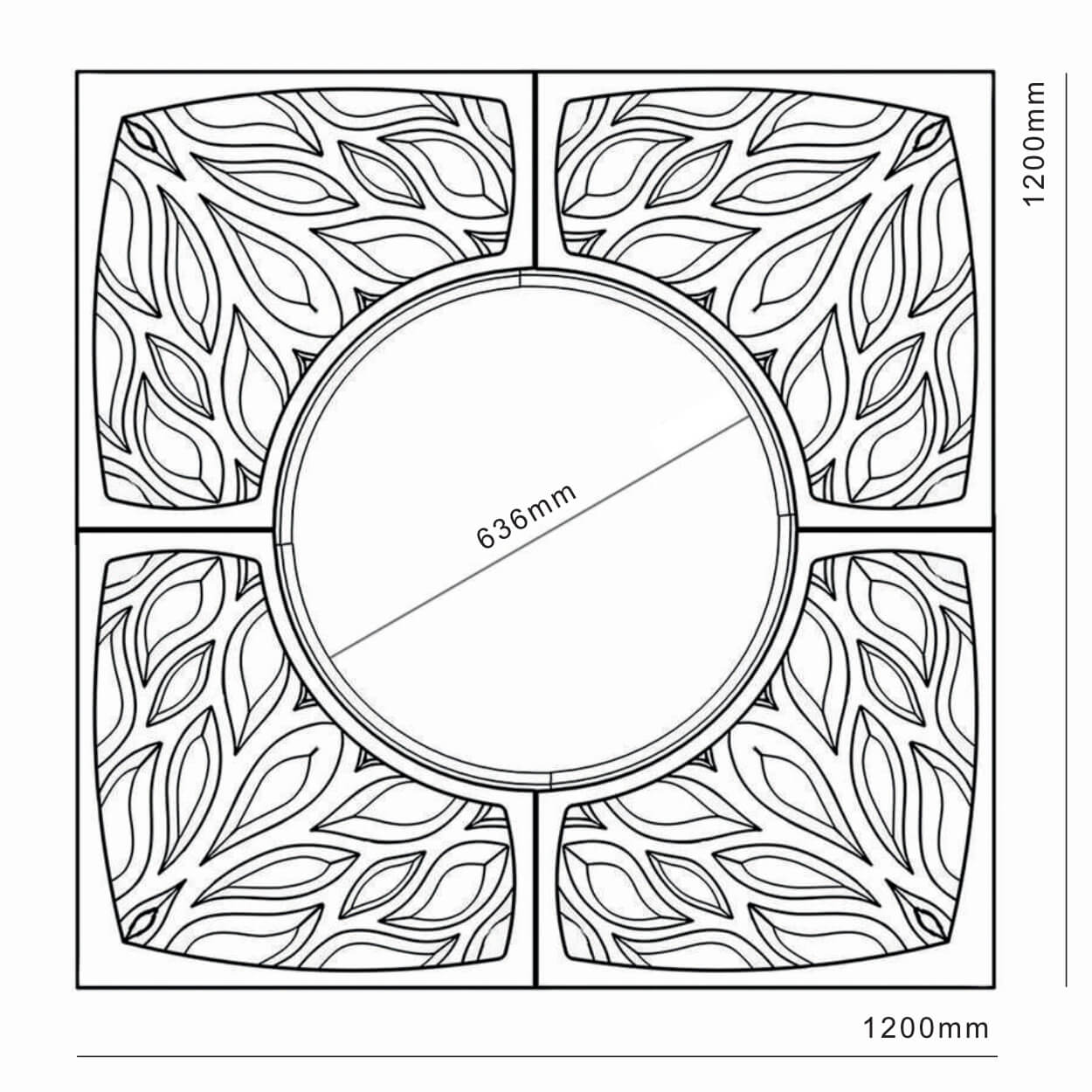 Приствольная решетка для дерева ZKING CRUST 1.2х1.2м Черная в Казани фото