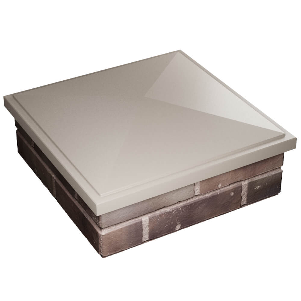 Колпак Zking БонаМоно Бежевый на столб 2х2 кирпича (515х515, 530х530мм) в Казани фото