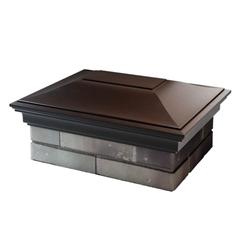 Колпак Zking Монблан Коричневый на столб 2х1.5 кирпича (515х385мм) в Казани фото