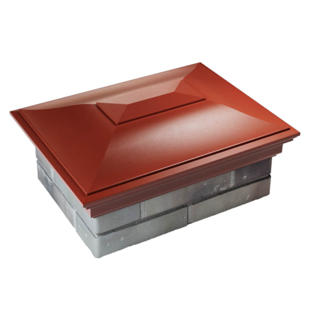 Колпак Zking Монблан Красный на столб 2х1.5 кирпича (515х385мм) Казань фото