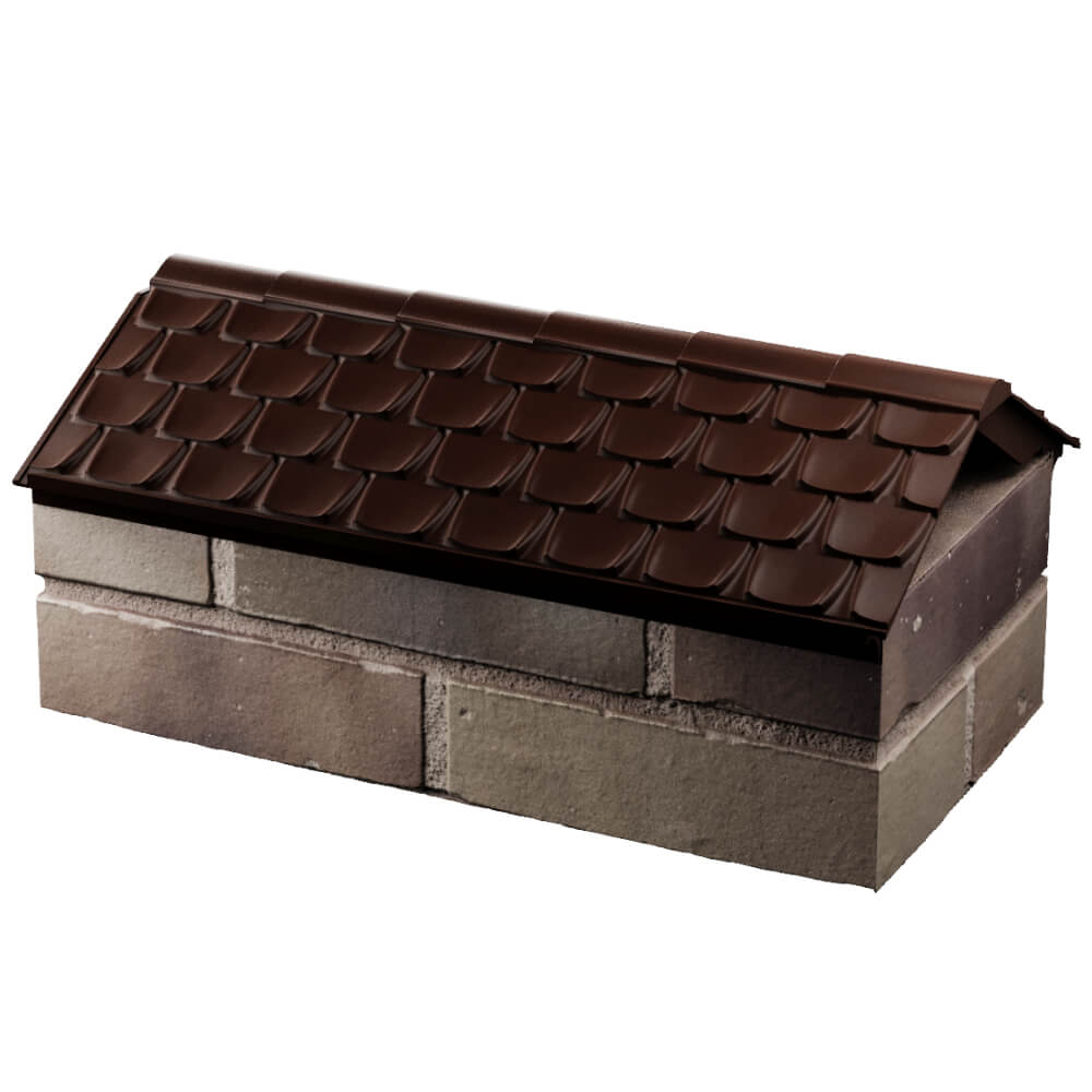 Парапет Zking Эльбрус Коричневый с посадкой на 1 кирпич (255мм) в Казани фото