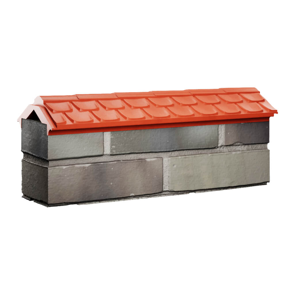 Парапет Zking Эльбрус Красный с посадкой на 0.5 кирпича (130мм) Казань фото