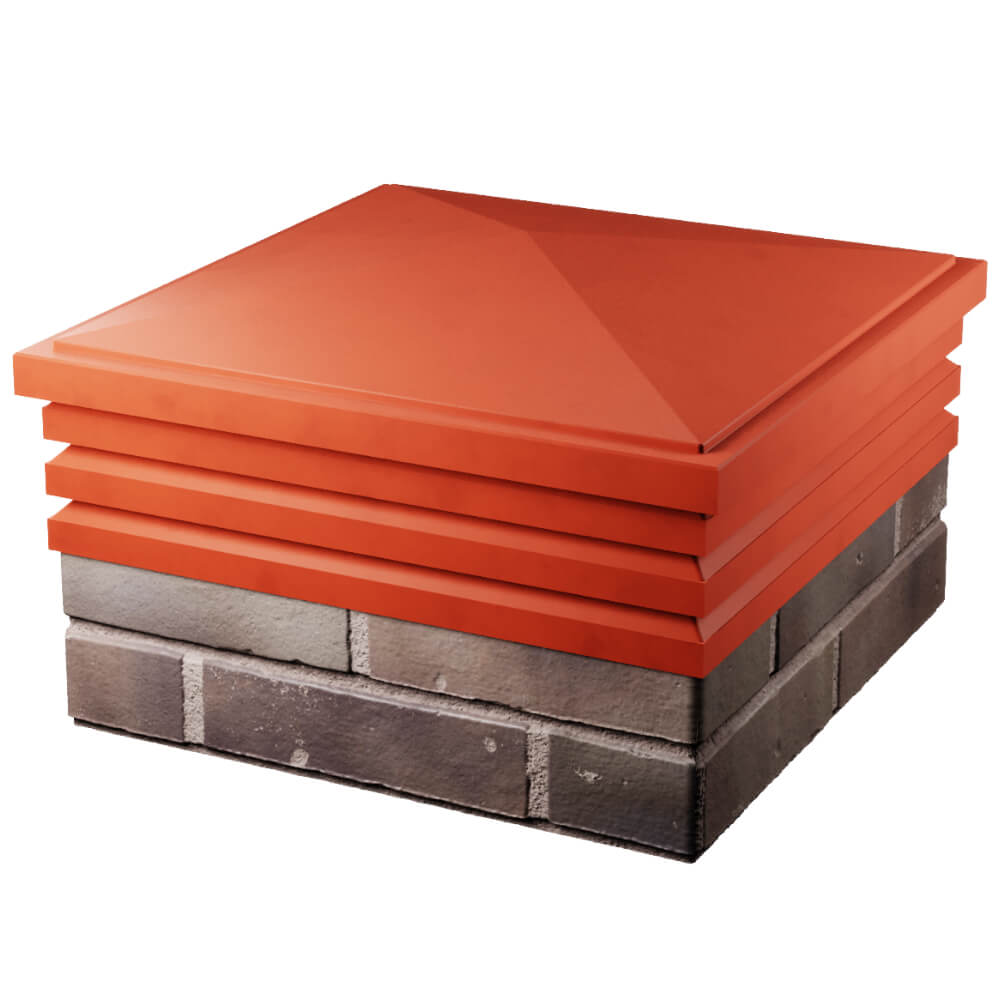 Колпак Zking Бона ХайТек Красный на столб 2х2 кирпича (513х513мм) в Казани фото