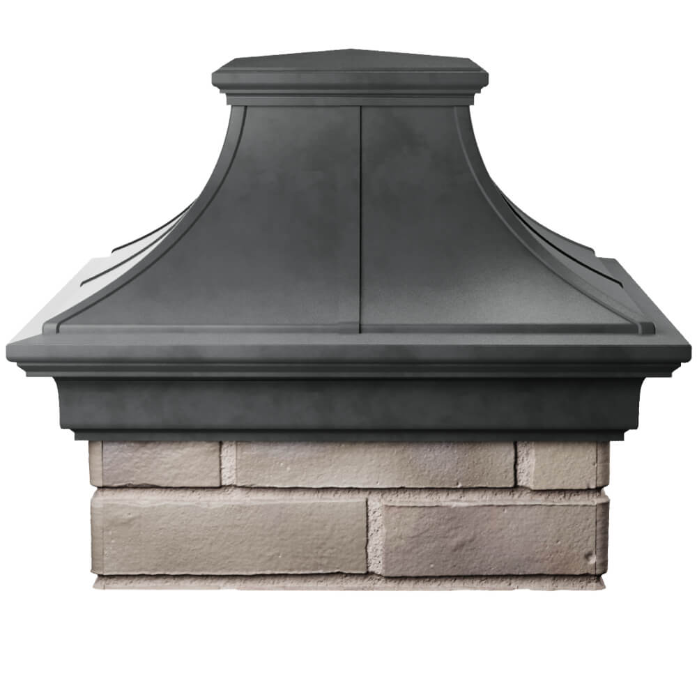 Колпак Zking Монблан Премиум Серый на столб 1.5х1.5 кирпича (385х385мм) Казань фото