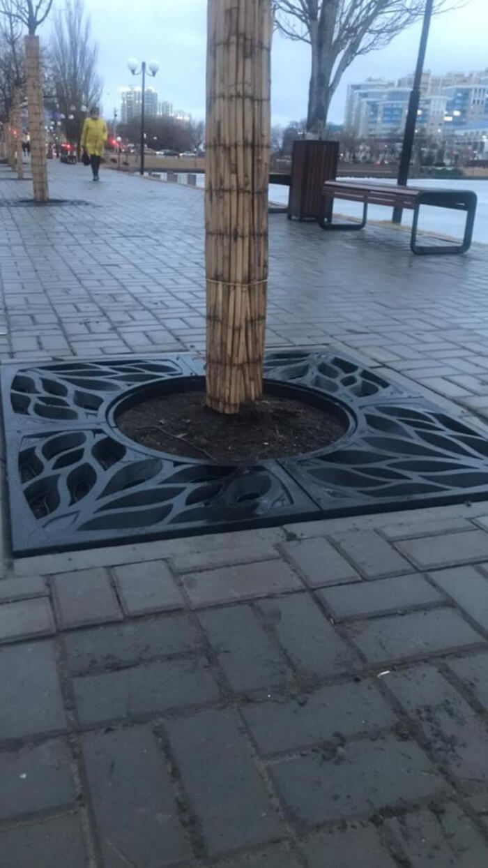 Приствольная решетка для дерева ZKING CRUST 1.2х1.2м Черная в Казани фото