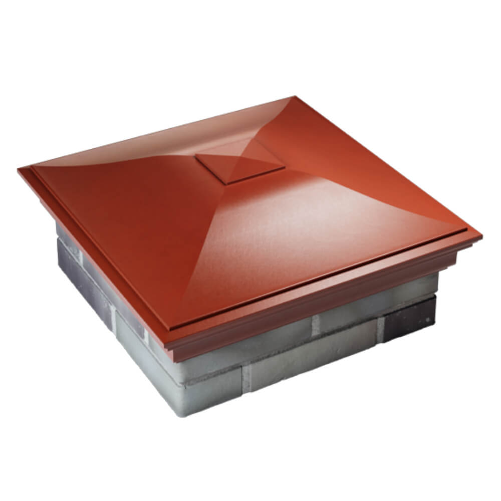 Колпак Zking Монблан Красный на столб 2х2 кирпича (515х515мм) Казань фото