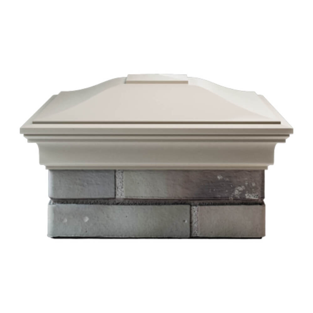 Колпак Zking Монблан Бежевый на столб 1.5х1.5 еврокирпича 0.7НФ (355х355мм) Казань фото