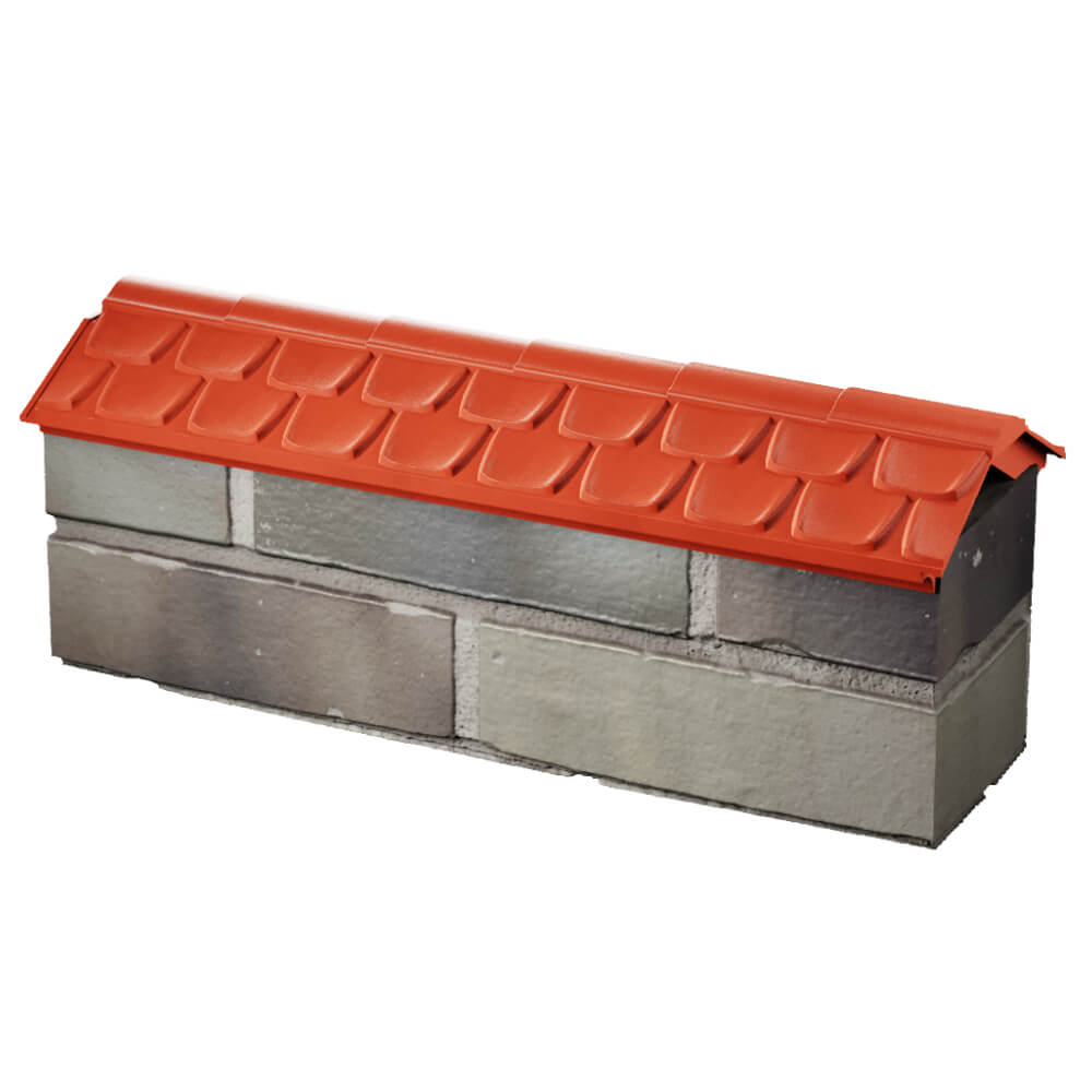 Парапет Zking Эльбрус Красный с посадкой на 0.5 кирпича (130мм) в Казани фото