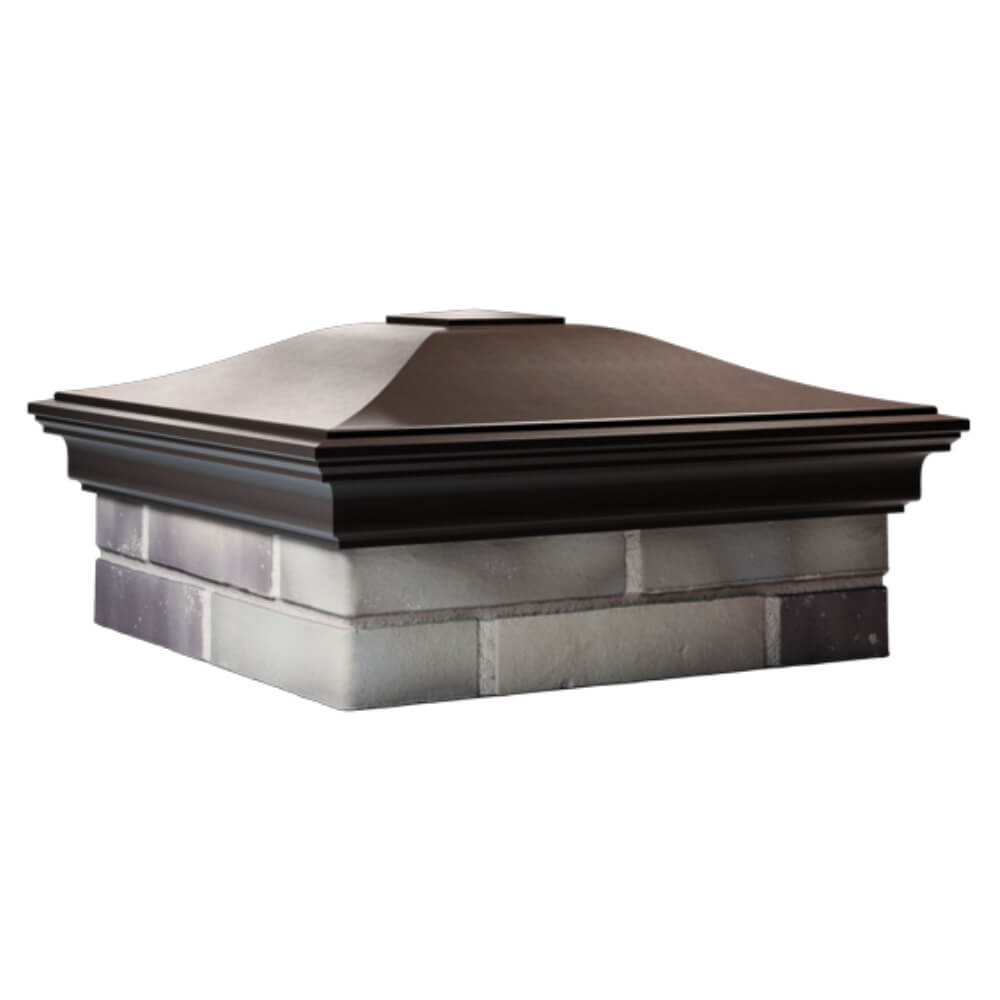 Колпак Zking Монблан Коричневый на столб 2х2 кирпича (515х515мм) в Казани фото