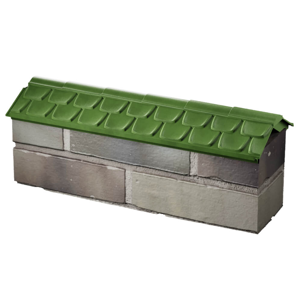 Парапет Zking Эльбрус Зеленый с посадкой на 0.5 кирпича (130мм) в Казани фото