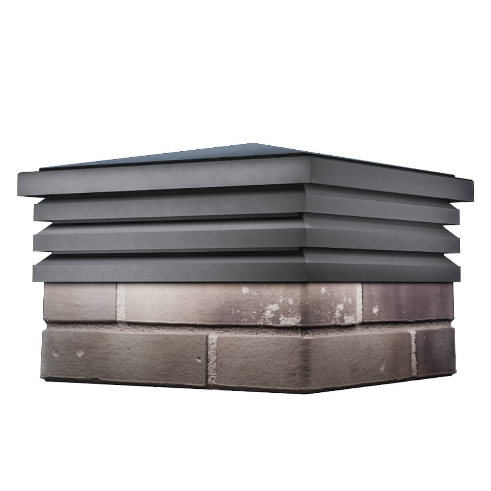 Колпак Zking Бона ХайТек Серый на столб 1.5х1.5 кирпича (385х385мм) в Казани фото