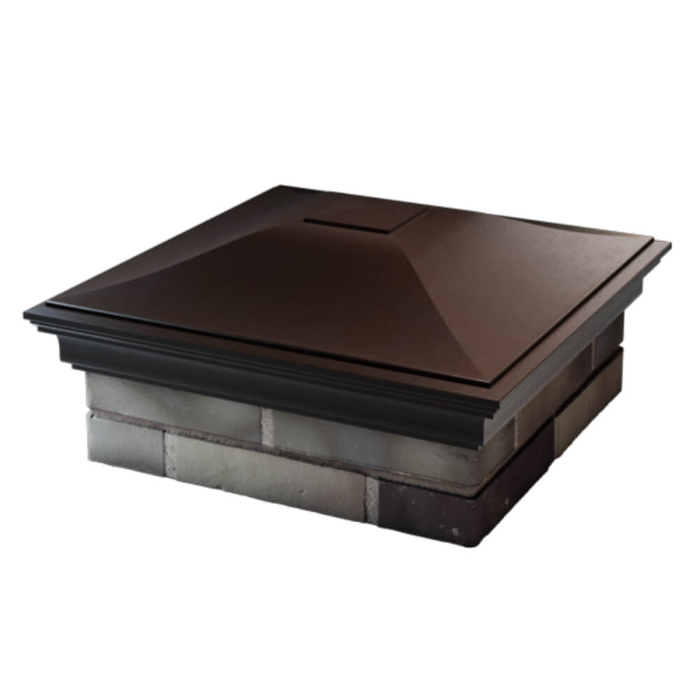 Колпак Zking Монблан Коричневый на столб 2х2 кирпича (515х515мм) в Казани фото