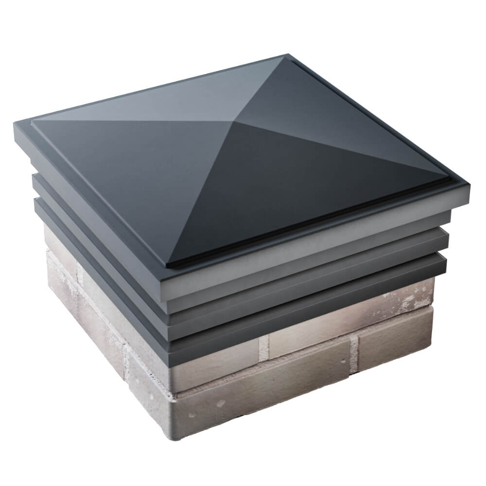 Колпак Zking Бона ХайТек Серый на столб 1.5х1.5 кирпича (385х385мм) в Казани фото