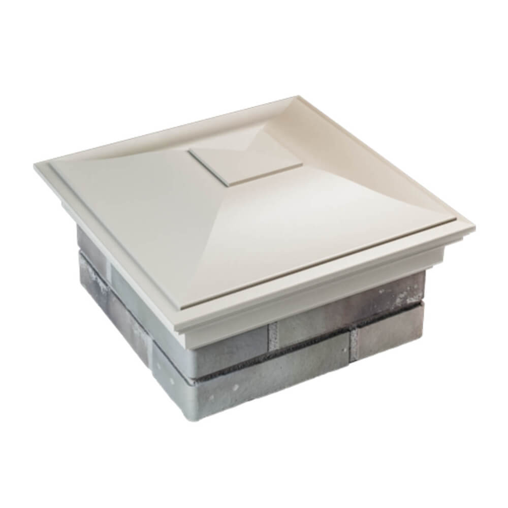 Колпак Zking Монблан Бежевый на столб 1.5х1.5 еврокирпича 0.7НФ (355х355мм) в Казани фото