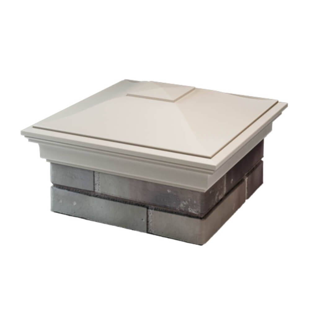 Колпак Zking Монблан Бежевый на столб 1.5х1.5 еврокирпича 0.7НФ (355х355мм) в Казани фото