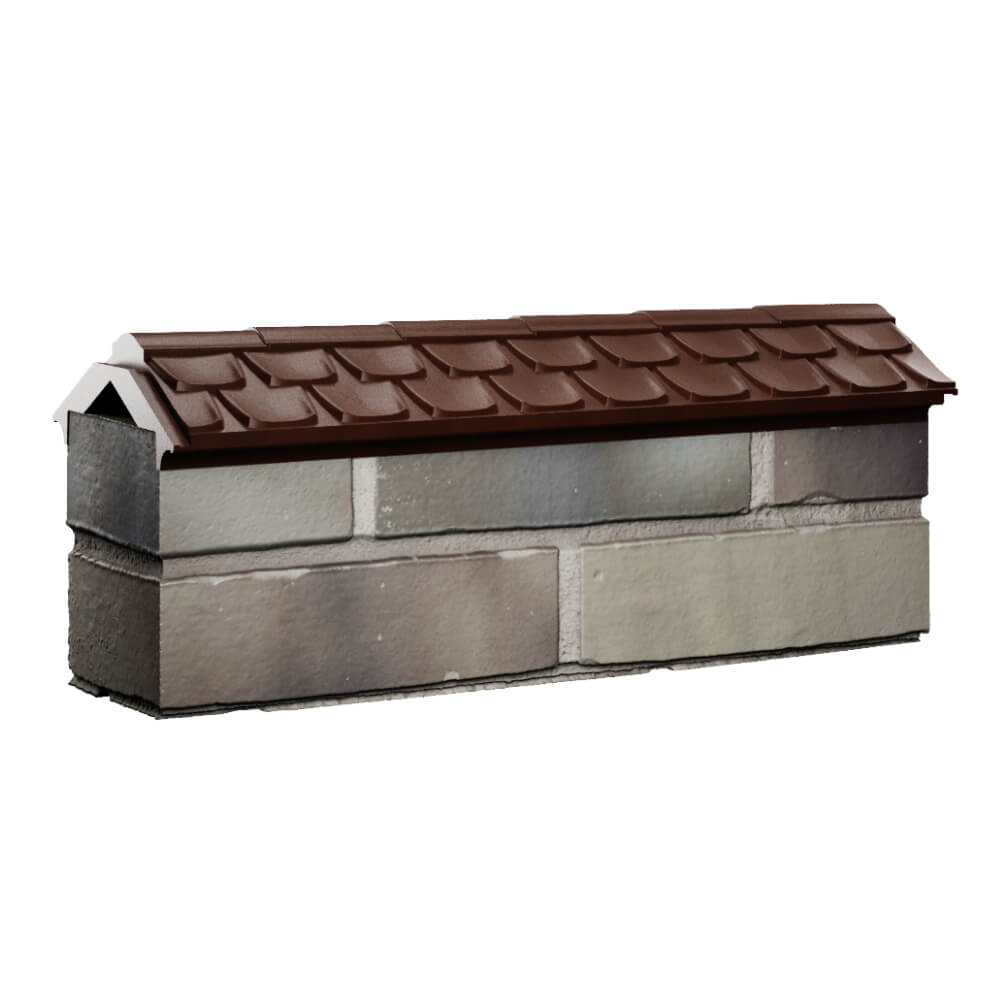 Парапет Zking Эльбрус Коричневый с посадкой на 0.5 кирпича (130мм) Казань фото