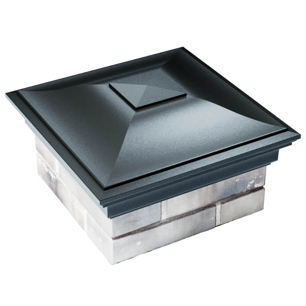 Колпак Zking Монблан Черный на столб 1.5х1.5 кирпича (385х385мм) в Казани фото