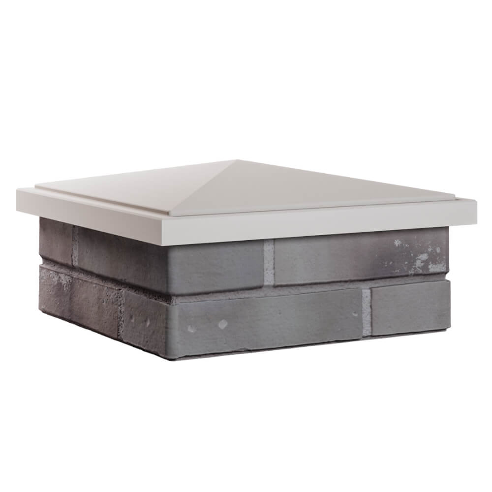 Колпак Zking БонаМоно Бежевый на столб 1.5х1.5 кирпича (385х385, 400х400мм) в Казани фото