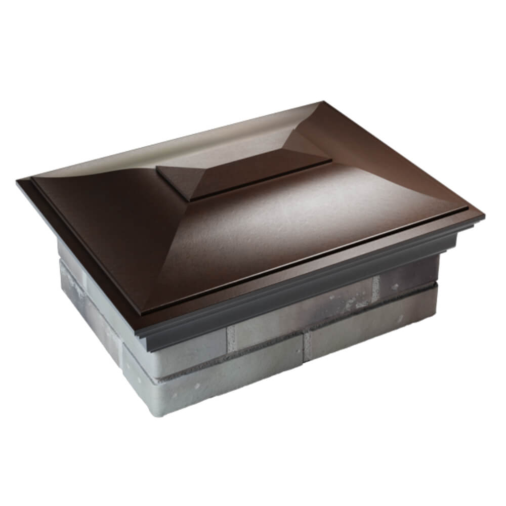 Колпак Zking Монблан Коричневый на столб 2х1.5 кирпича (515х385мм) Казань фото