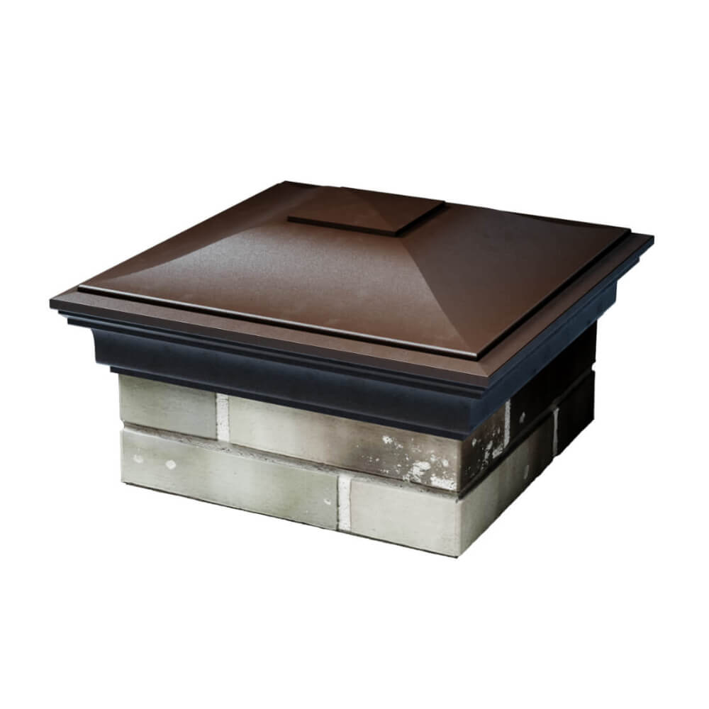 Колпак Zking Монблан Коричневый на столб 1.5х1.5 еврокирпича 0.7НФ (355х355мм) в Казани фото