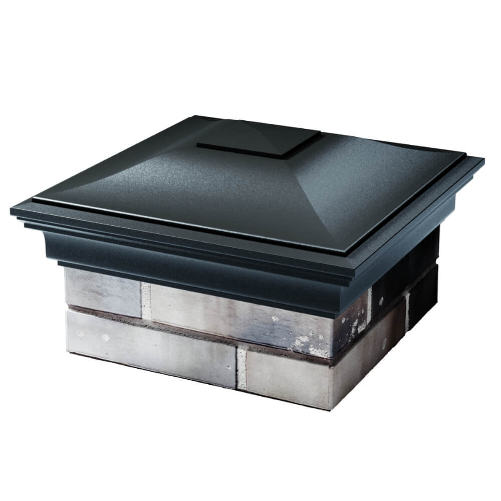 Колпак Zking Монблан Черный на столб 1.5х1.5 кирпича (385х385мм) в Казани фото