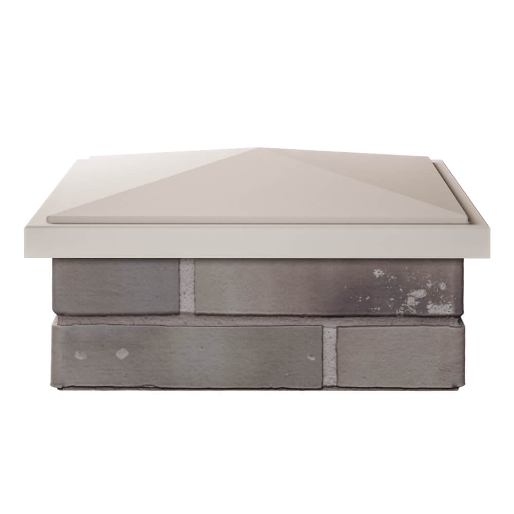 Колпак Zking БонаМоно Бежевый на столб 1.5х1.5 кирпича (385х385, 400х400мм) Казань фото