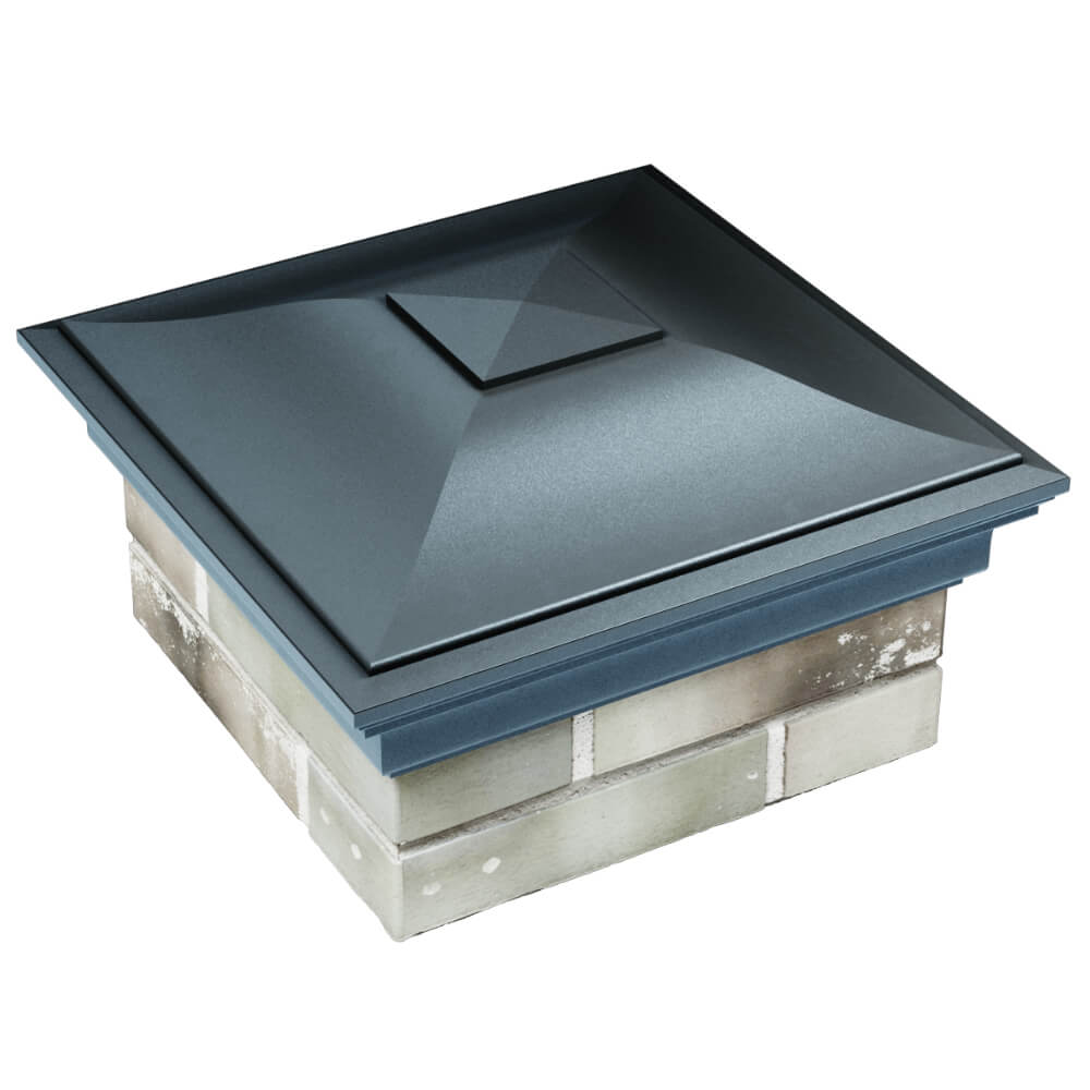 Колпак Zking Монблан Серый на столб 1.5х1.5 кирпича (385х385мм) в Казани фото