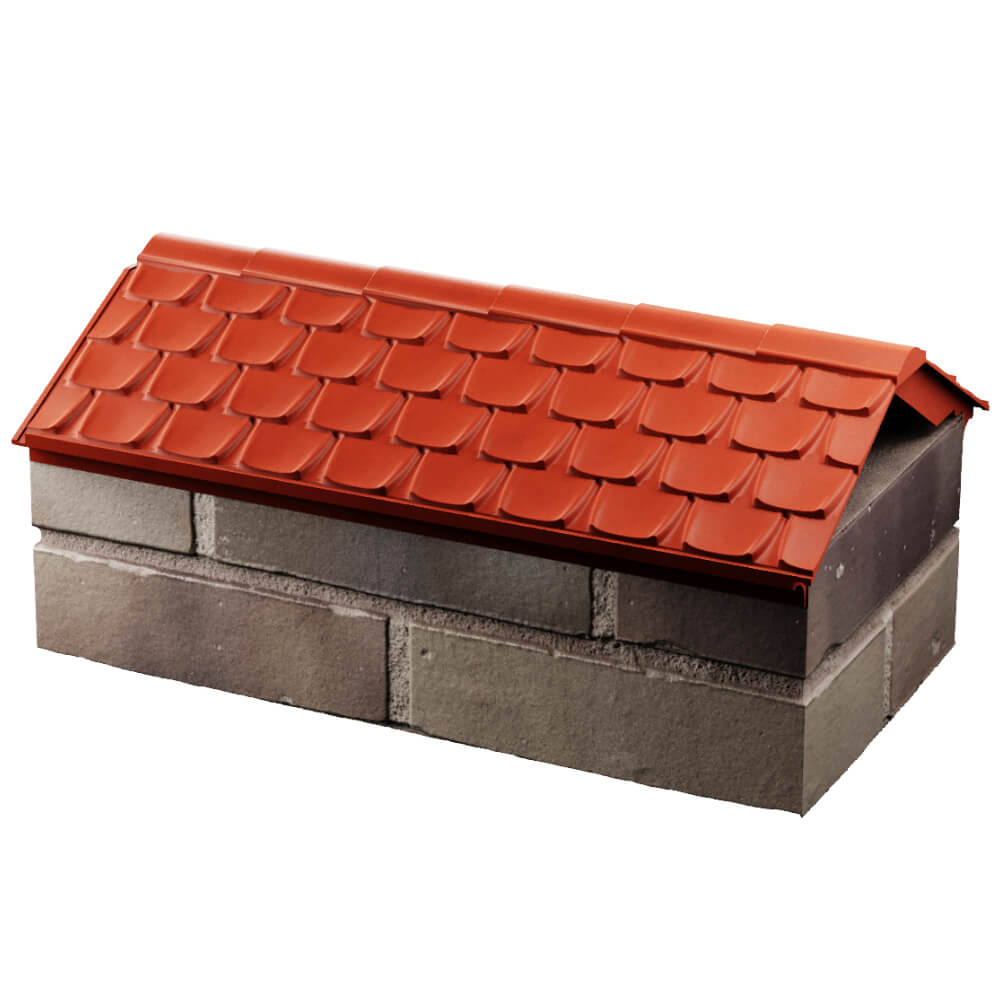 Парапет Zking Эльбрус Красный с посадкой на 1 кирпич (255мм) в Казани фото