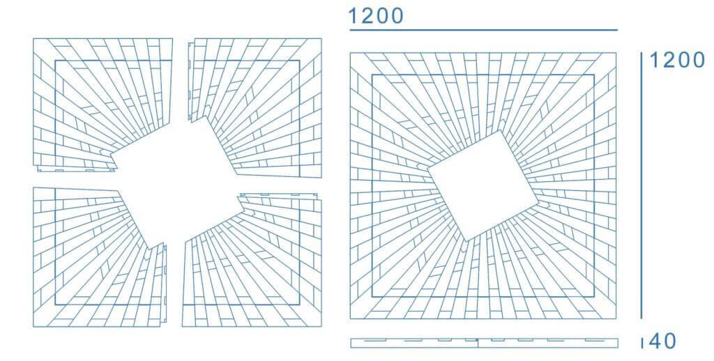 Приствольная решетка для дерева ZKING ATMOSPHERE 1.2х1.2м Черная в Казани фото