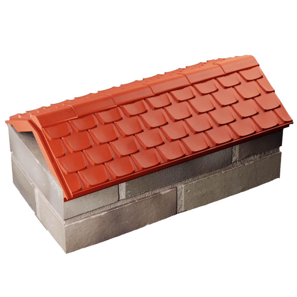 Парапет Zking Эльбрус Красный с посадкой на 1 кирпич (255мм) в Казани фото