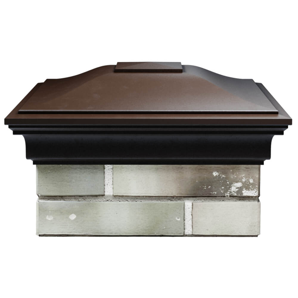 Колпак Zking Монблан Коричневый на столб 1.5х1.5 кирпича (385х385мм) Казань фото