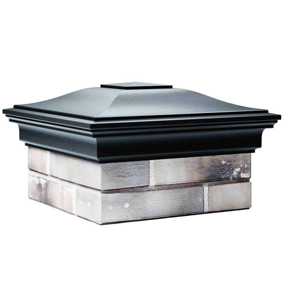 Колпак Zking Монблан Черный на столб 1.5х1.5 кирпича (385х385мм) в Казани фото