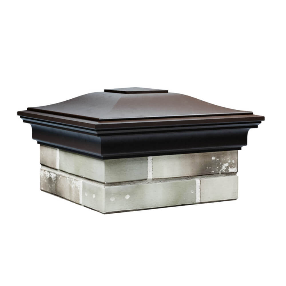 Колпак Zking Монблан Коричневый на столб 1.5х1.5 еврокирпича 0.7НФ (355х355мм) в Казани фото