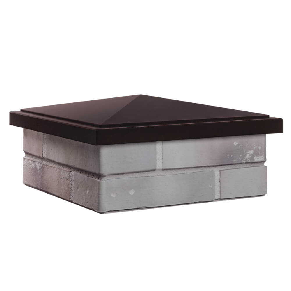 Колпак Zking БонаМоно Коричневый на столб 1.5х1.5 кирпича (385х385, 400х400мм) в Казани фото