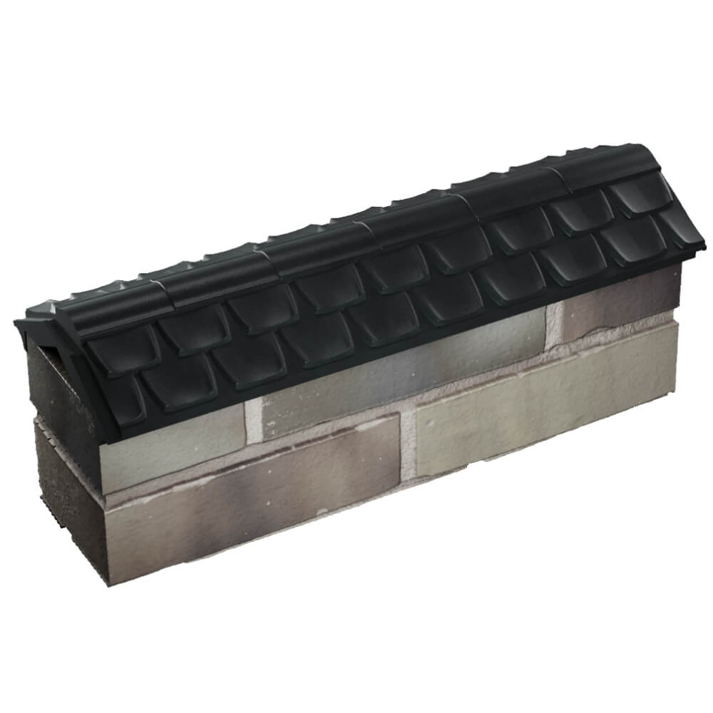 Парапет Zking Эльбрус Черный с посадкой на 0.5 кирпича (130мм) в Казани фото