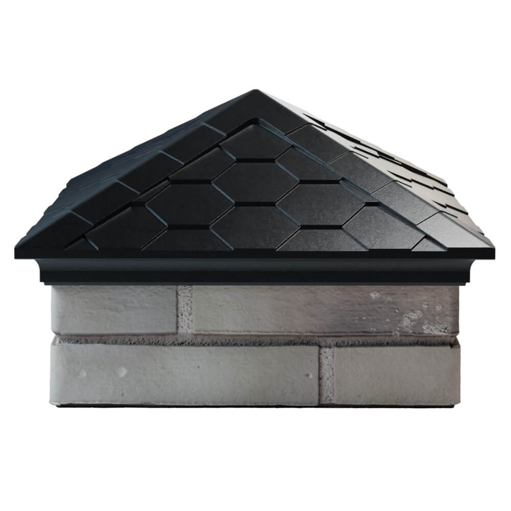 Колпак Zking Эверест Черный на столб 1.5х1.5 кирпича (390х390мм) Казань фото