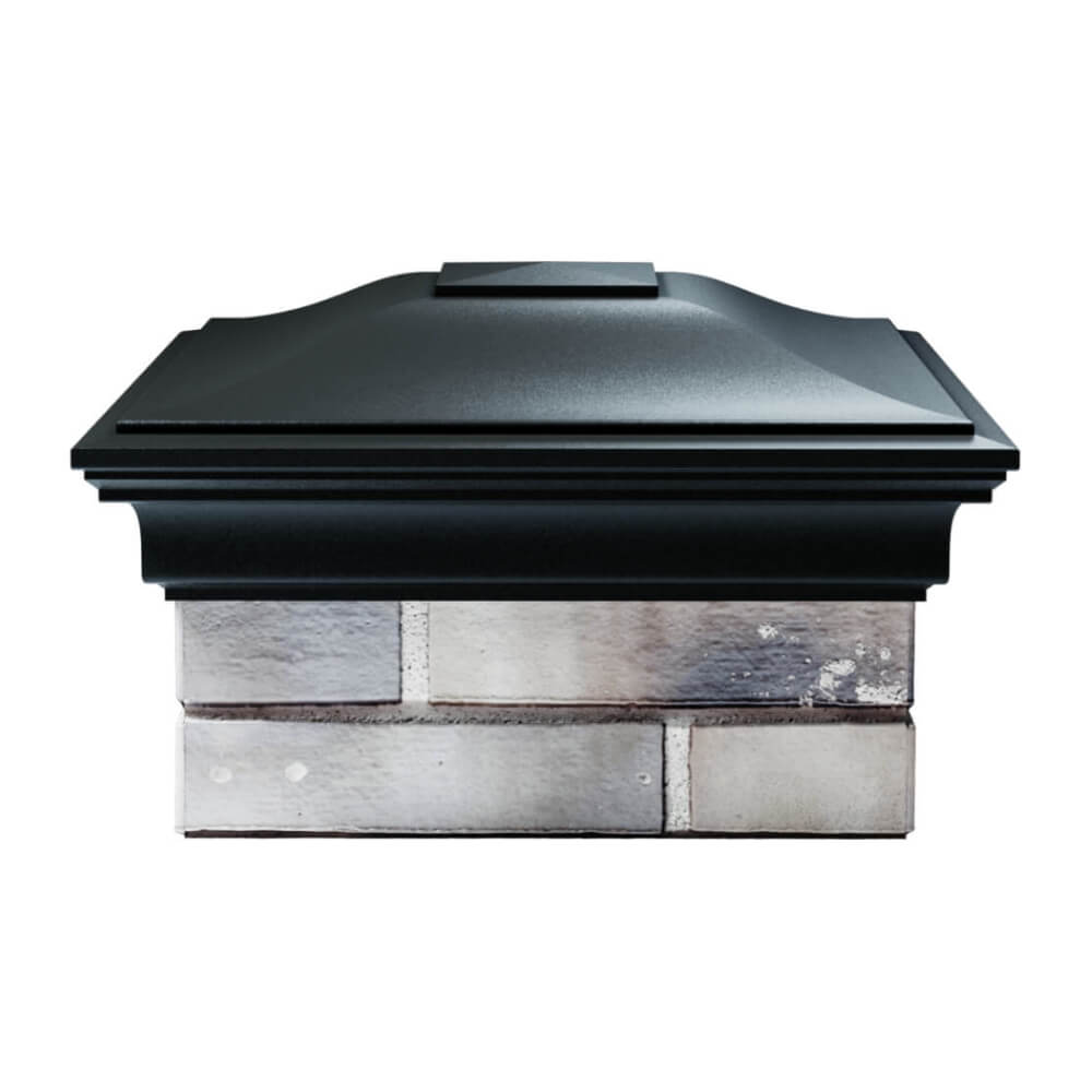 Колпак Zking Монблан Черный на столб 1.5х1.5 еврокирпича 0.7НФ (355х355мм) Казань фото