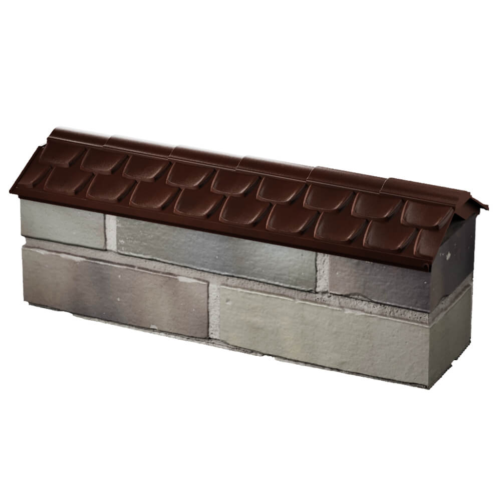 Парапет Zking Эльбрус Коричневый с посадкой на 0.5 кирпича (130мм) в Казани фото