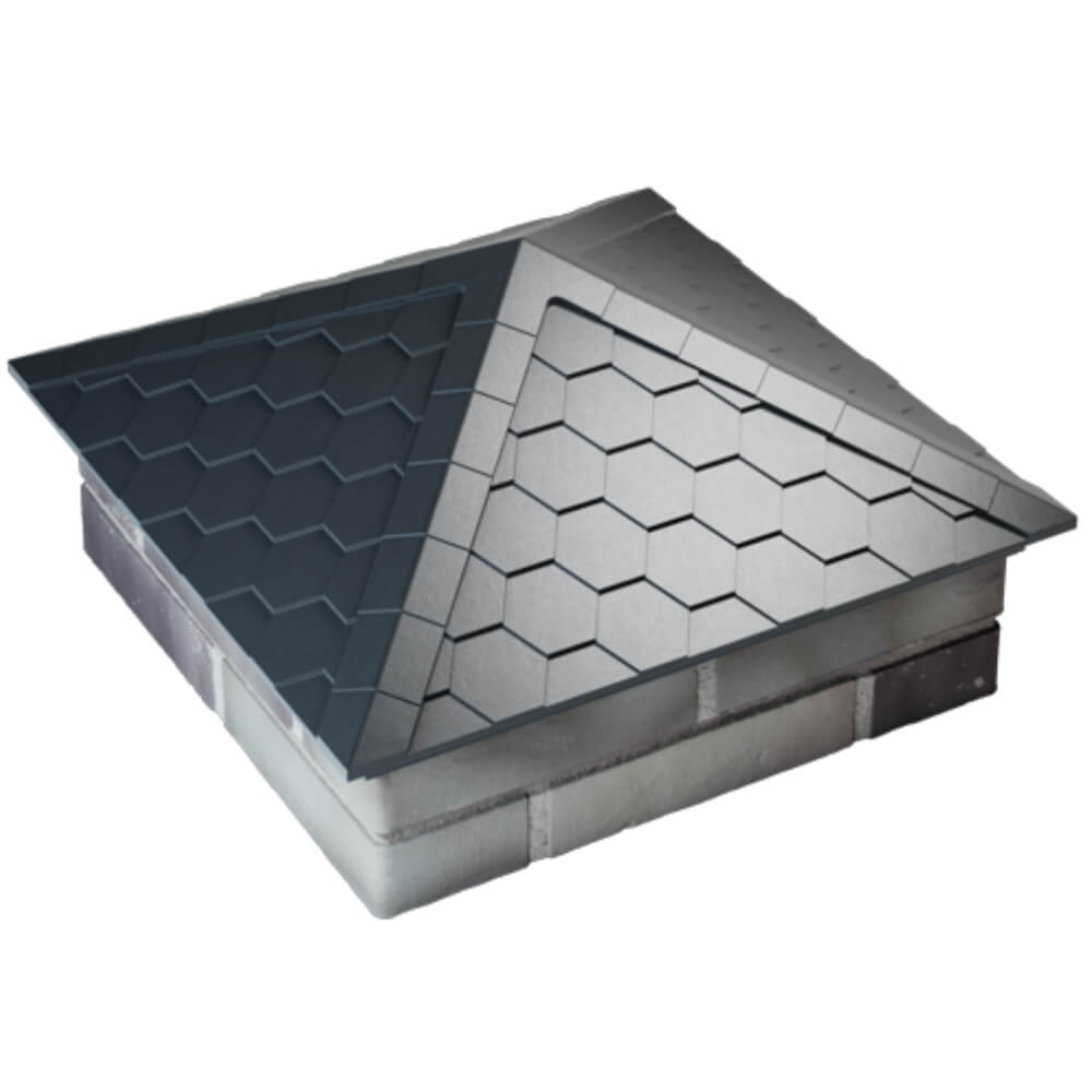 Колпак Zking Эверест Серый на столб 2х2 кирпича (535х535мм) Казань фото