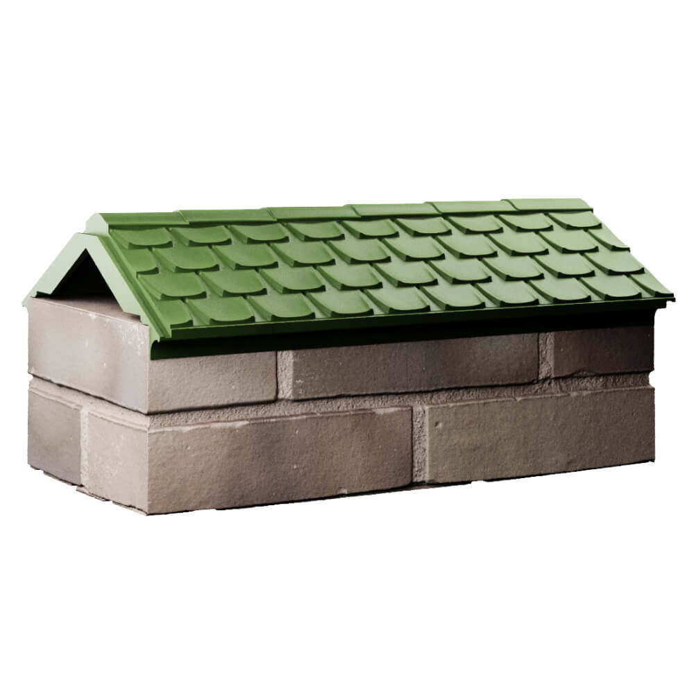 Парапет Zking Эльбрус Зеленый с посадкой на 1 кирпич (255мм) Казань фото