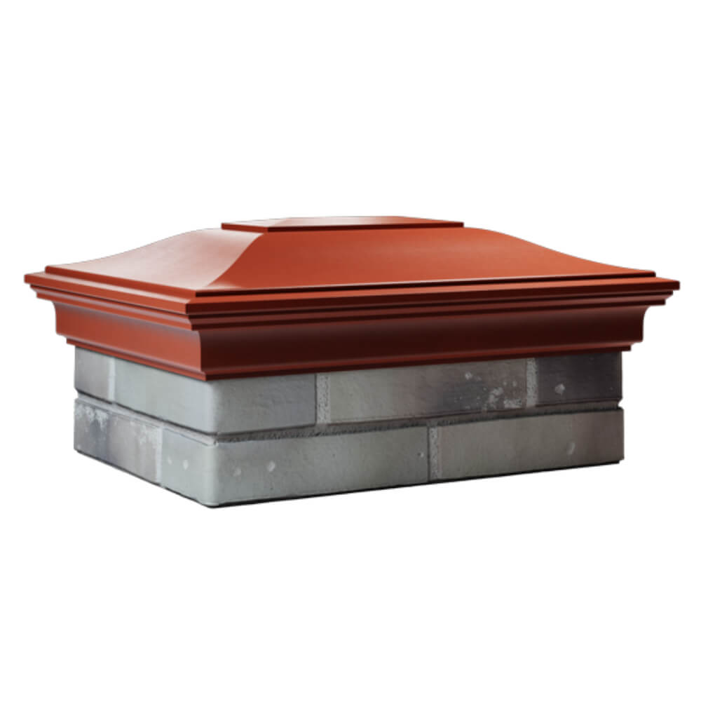 Колпак Zking Монблан Красный на столб 2х1.5 кирпича (515х385мм) в Казани фото