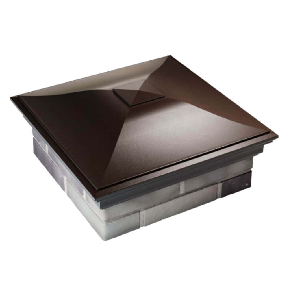 Колпак Zking Монблан Коричневый на столб 2х2 кирпича (515х515мм) Казань фото