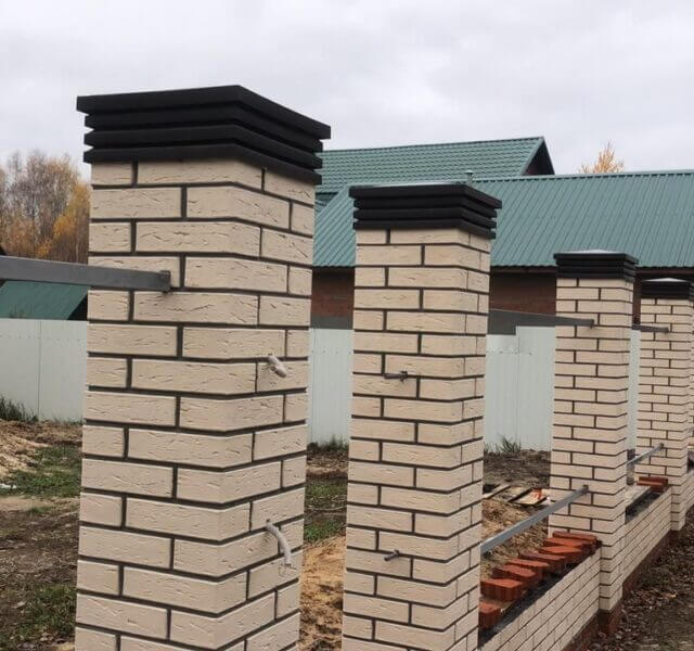 Колпак Zking Бона ХайТек Коричневый на столб 1.5х1.5 кирпича (385х385мм) в Казани фото