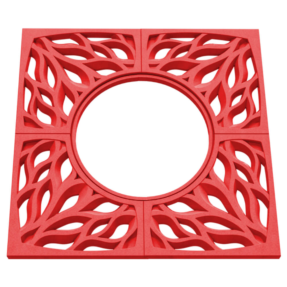 Приствольная решетка для дерева ZKING CRUST 1.2х1.2м Красная в Казани фото