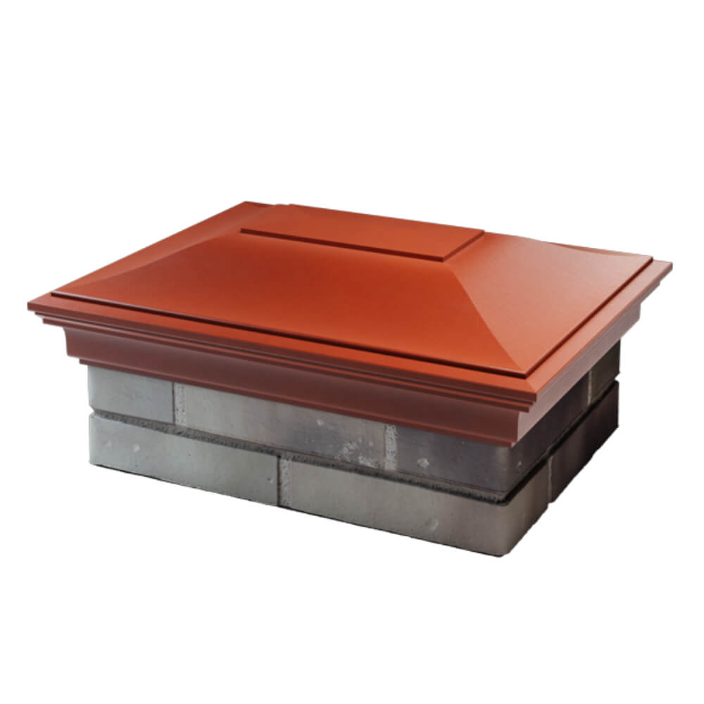 Колпак Zking Монблан Красный на столб 2х1.5 кирпича (515х385мм) в Казани фото